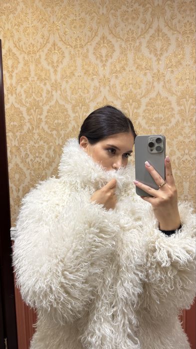 Шуба лама біла розмір універсальний