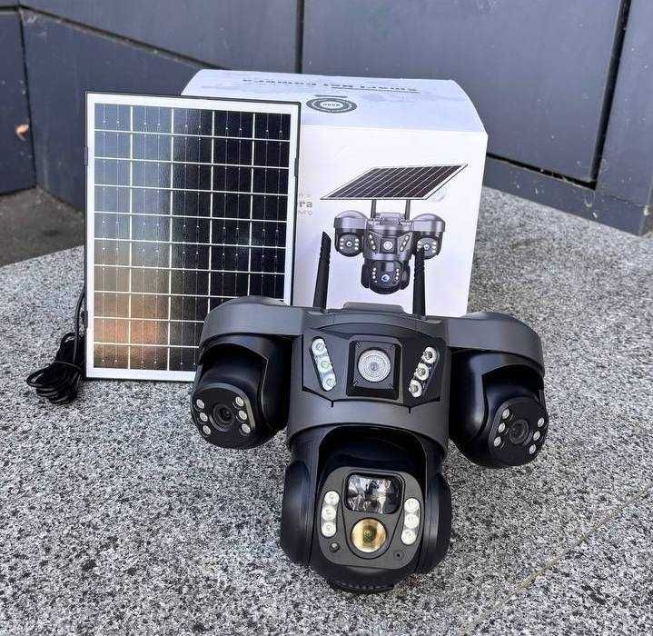 Вулична акумуляторна 4G камера відеонагляду з сонячною панелью TP30