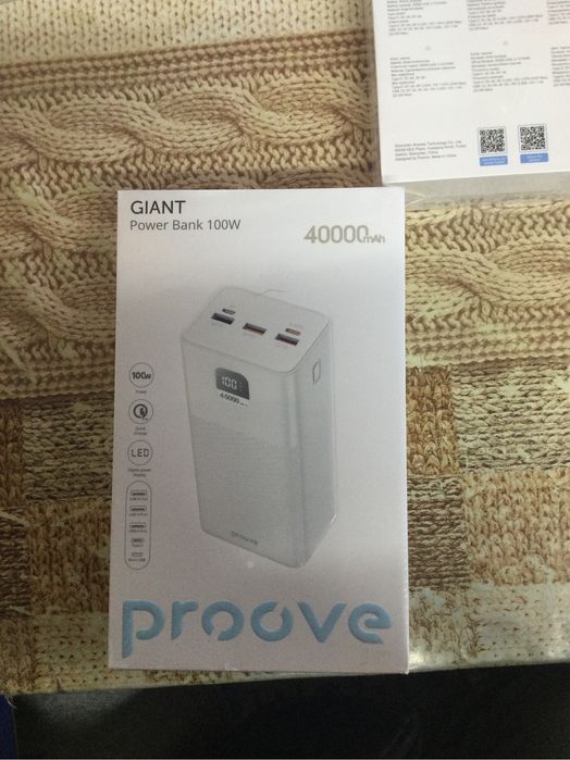 Power Bank PROOVE 40000mAh  100w до ноутбуків та не тільки