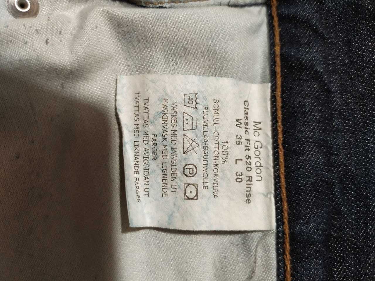 Мужские джинсы Mc Gordon W36. L30.