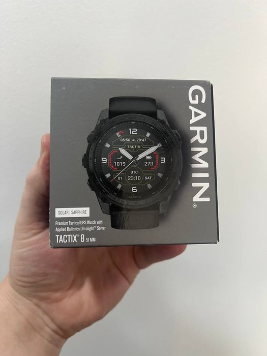 Garmin Tactix 8 Solar Sapphire | Новый, запечатанный | Ultralight Solv