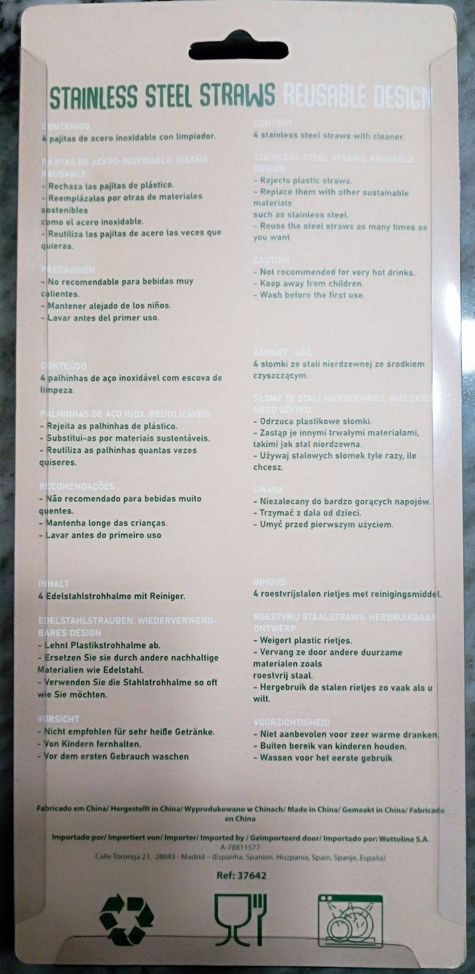 Palhinhas Inox  e escova