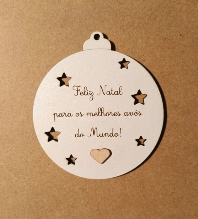Lembrança decoração de Natal para oferecer aos avós