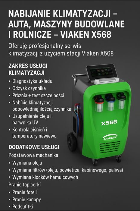 Nabijanie Klimatyzacji – Auta, Maszyny Budowlane i Rolnicze. Mechanika