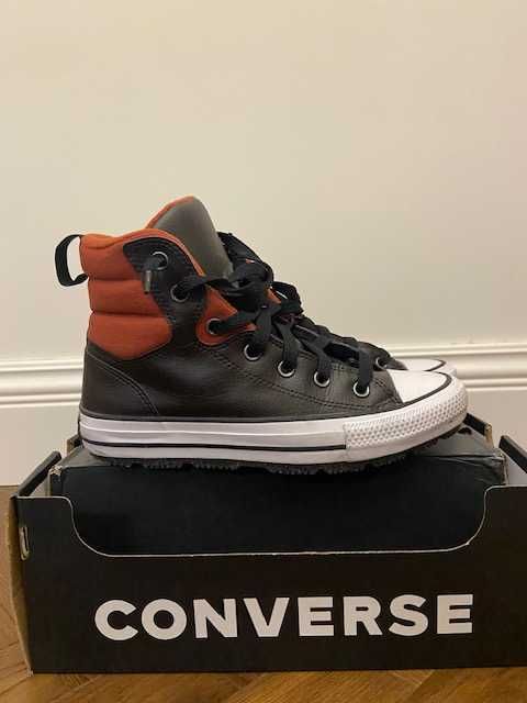 Converse tenisówki trampki skórzane brązowe ocieplane 39