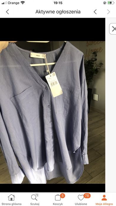 Świetna przewiewna koszula oversize od xs do m Mango