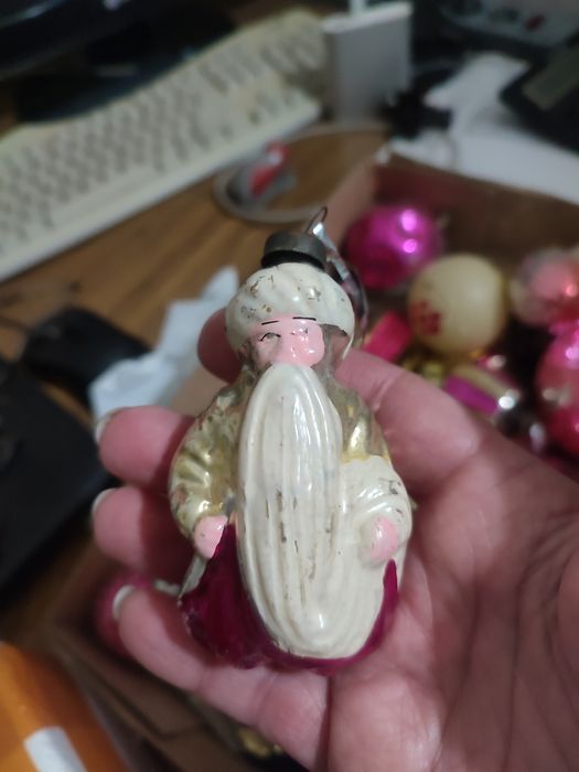 Новогодние игрушки,СССР, сахарница гжель