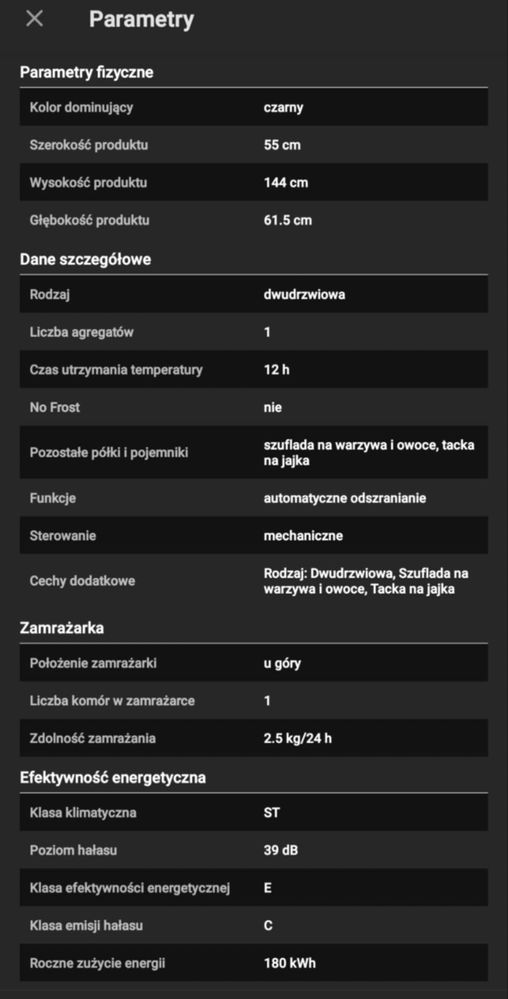 Lodowka Amica w swietnym stanie- jak nowa