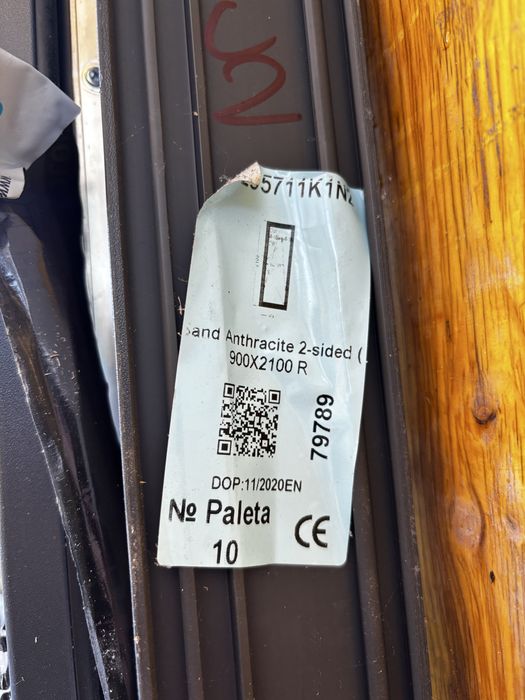 okno balkonowe antracyt obustronny 900x2100