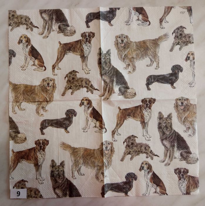 Serwetki decoupage koty, psy zestaw C