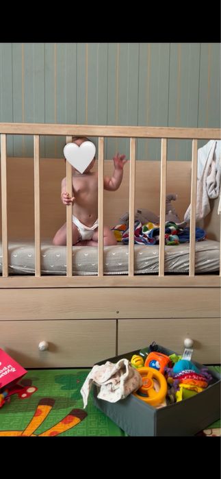 Ліжко дитяче трансформер бортик до ліжка простинь матрац