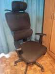 FOTEL BIUROWY OBROTOWY ERGONOMICZNY krzesło biurowe czarne z regulacją