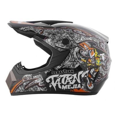 Kask Cross Enduro Bmx Quad M + Rękawice + Gogle