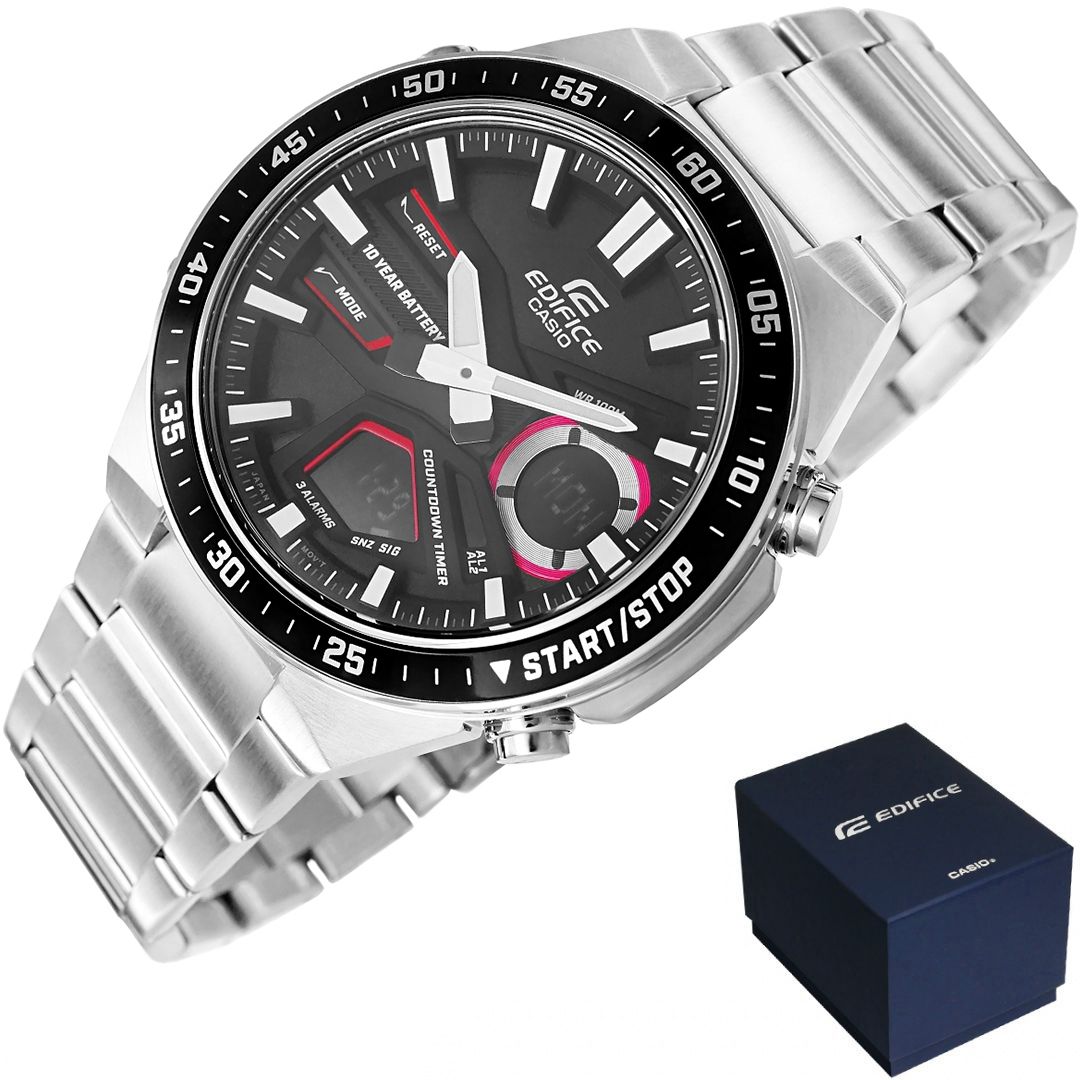 zegarek męski casio edifice efv-c110d-1a4vef 10 bar + box