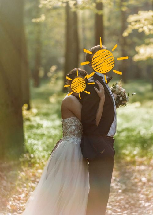 Suknia ślubn Boho Rustykalna