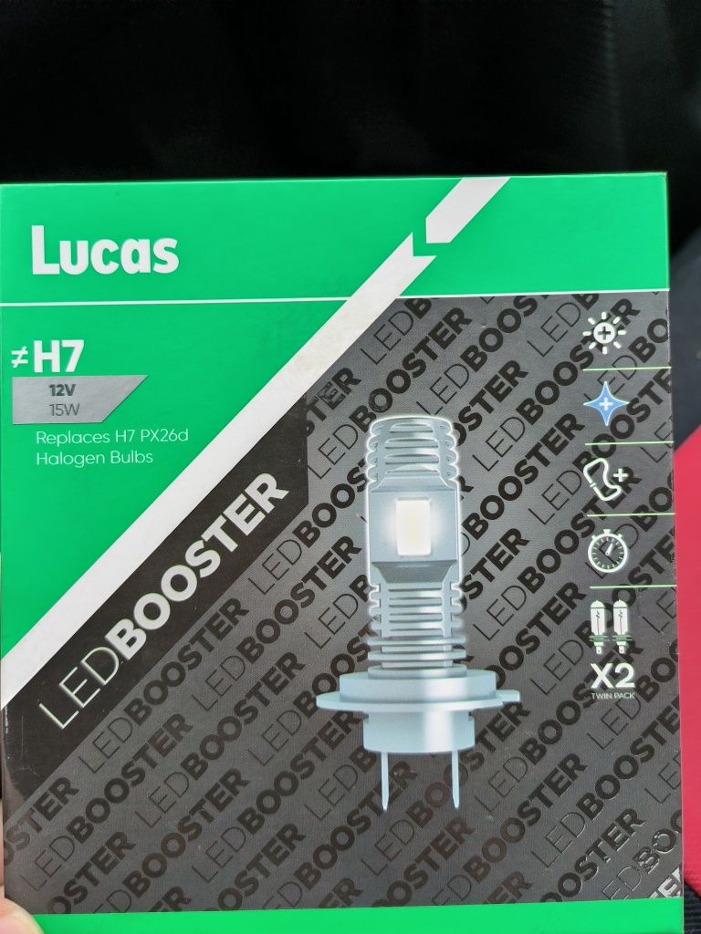 Lucas 12V/24V H7 Żarówka LED PX26d, zestaw 2 szt. 6500K