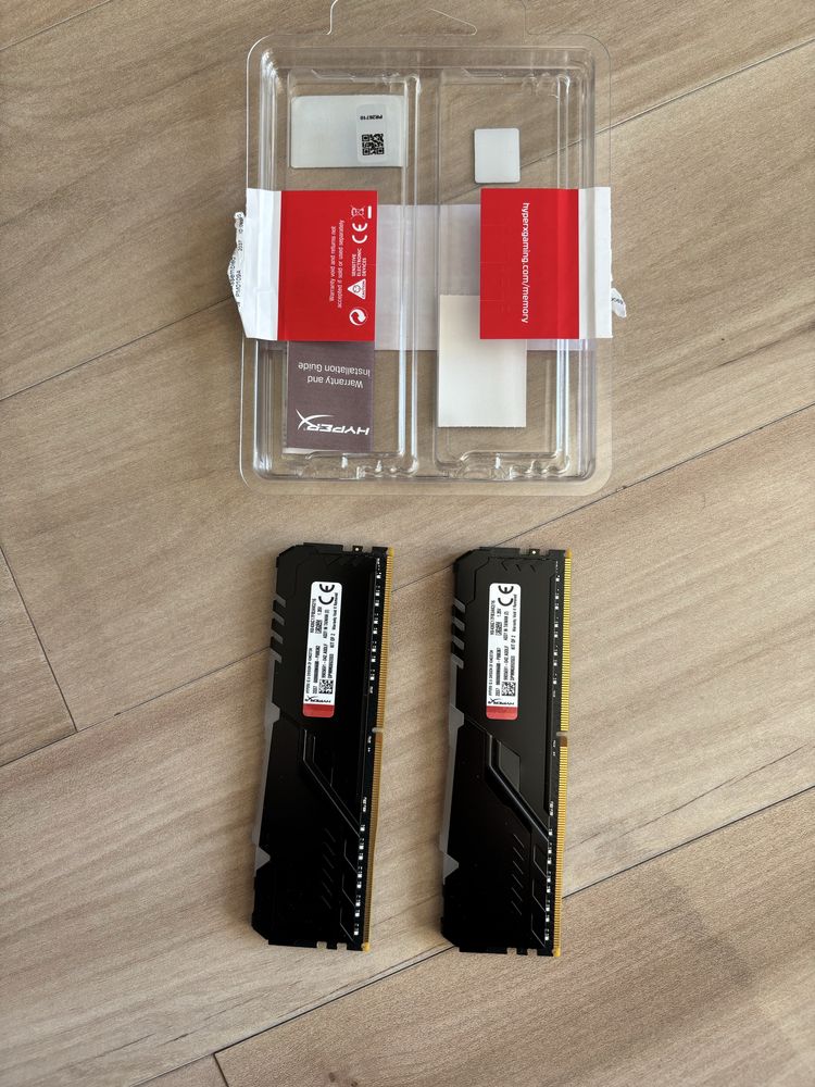 Kości ram 2x8gb(16gb) DDR4 FURY HYPERX stan BDB