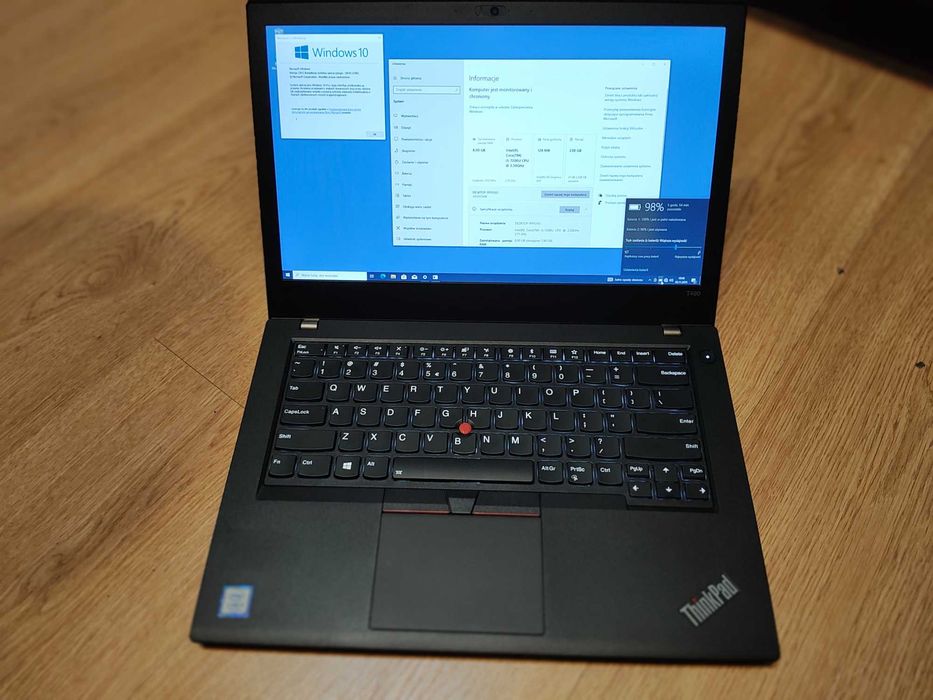 Ładny laptop Lenovo T480 i5 8GB podświetlana klawiatura