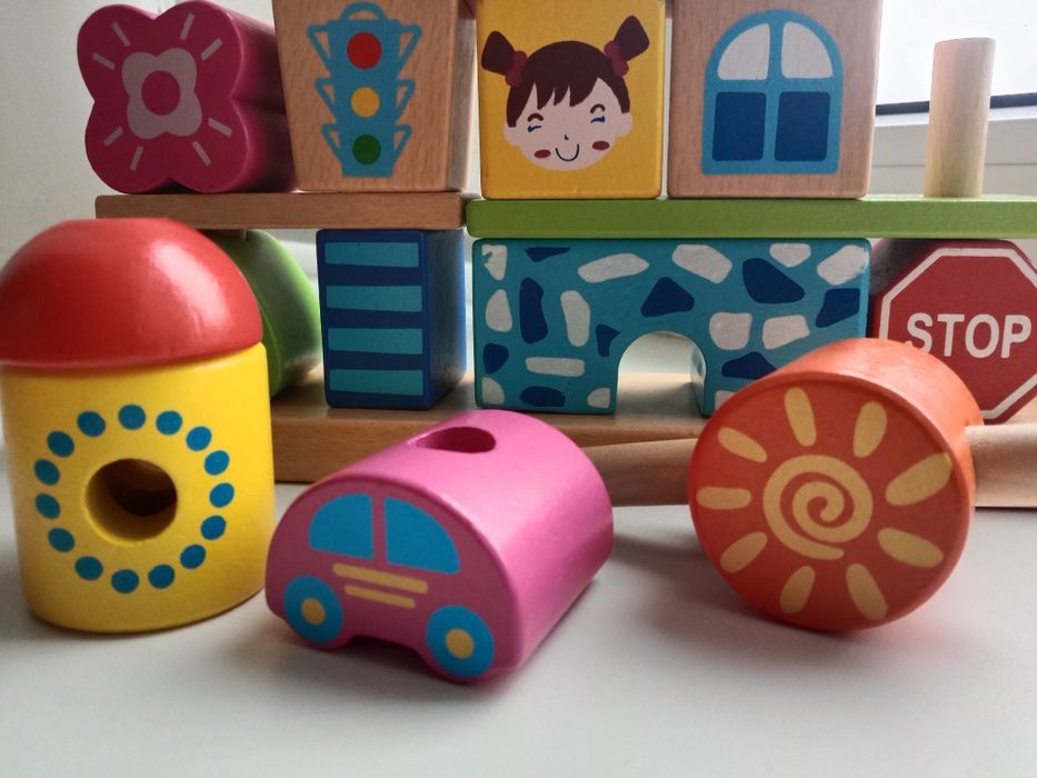 Viga, кубики, Замок, дерев'яний конструктор