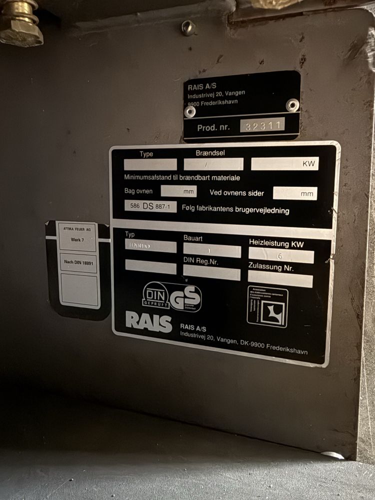 Камінофен, піч-камін RAIS, 8 kw