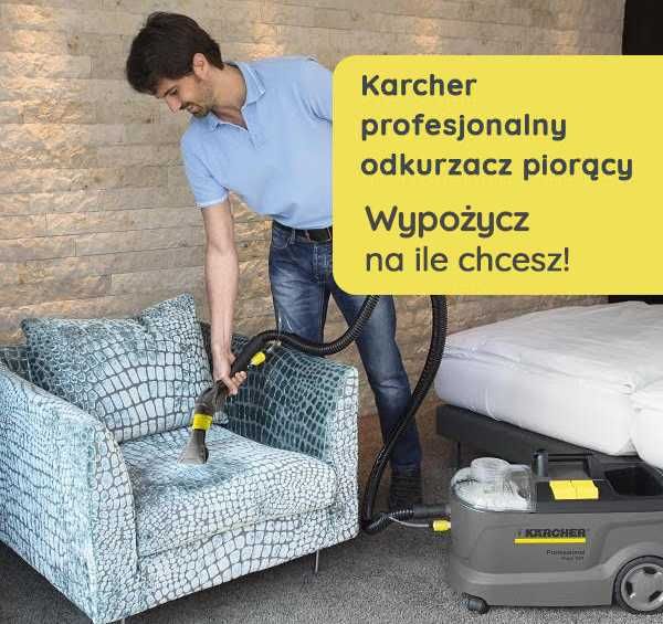 Odkurzacz piorący Karcher - wypożycz, pranie, czyszczenie tapicerki