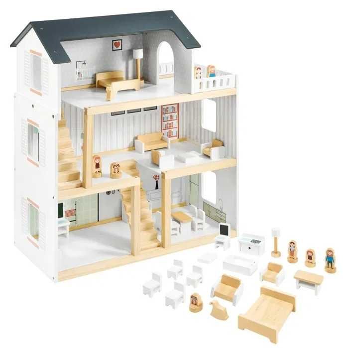 Duży, drewniany domek dla lalek z meblami** Prezent dla dziewczynki!
