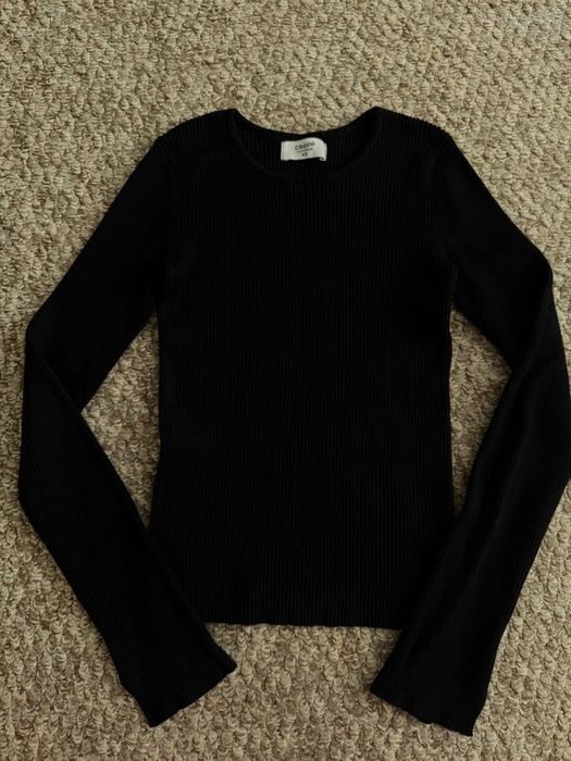 Кофта в рубчик чорна Cropp