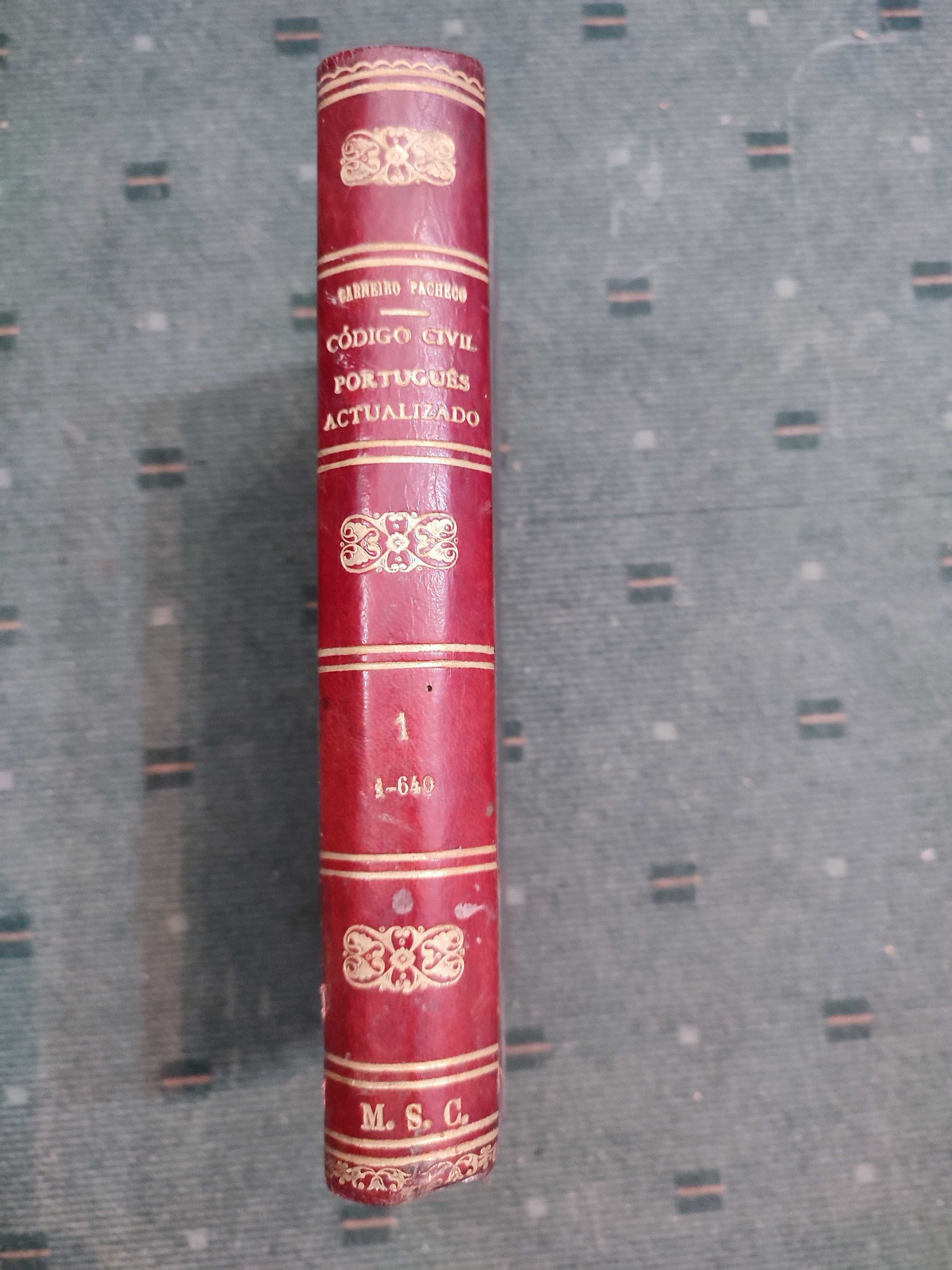 Código Civil Português Actualizado Vol I - A. F. Carneiro Pacheco-1920