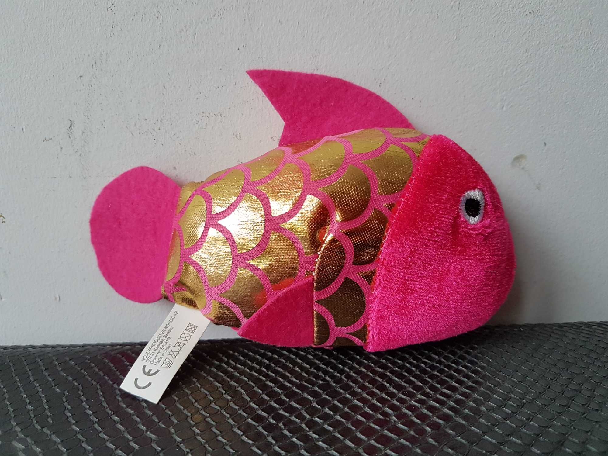 Mała pluszowa złota rybka złoto - różowa 16cm NP Nordic