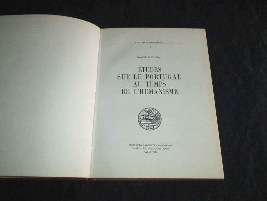 Livro Études sur le Portugal au temps de l'humanisme Marcel Bataillon
