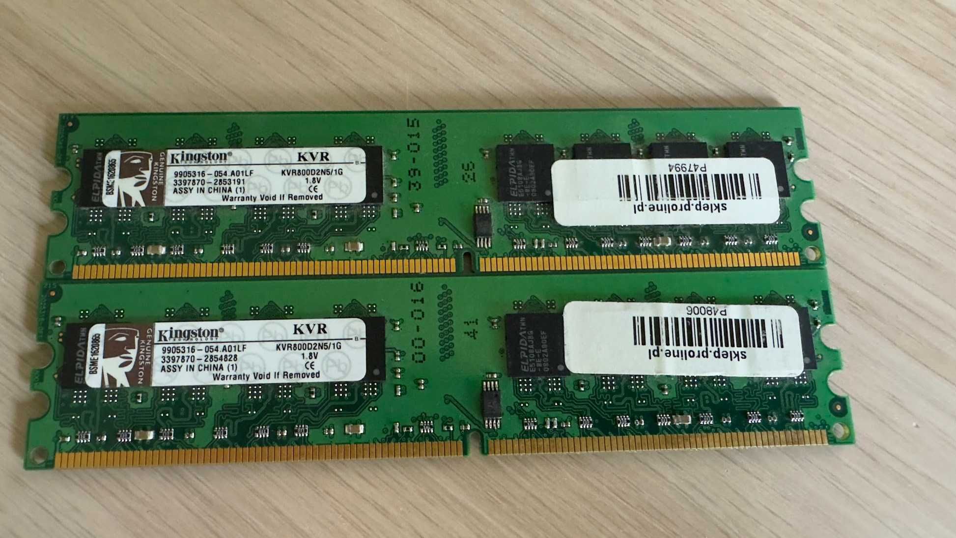 Kingston KVR800D2N5/1G 2GB DDR2 dwie kości po 1 GB