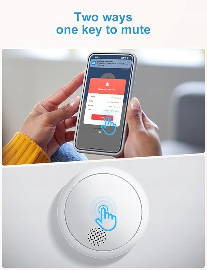Inteligentny czujnik dymu smart Wi-fi Maxcio