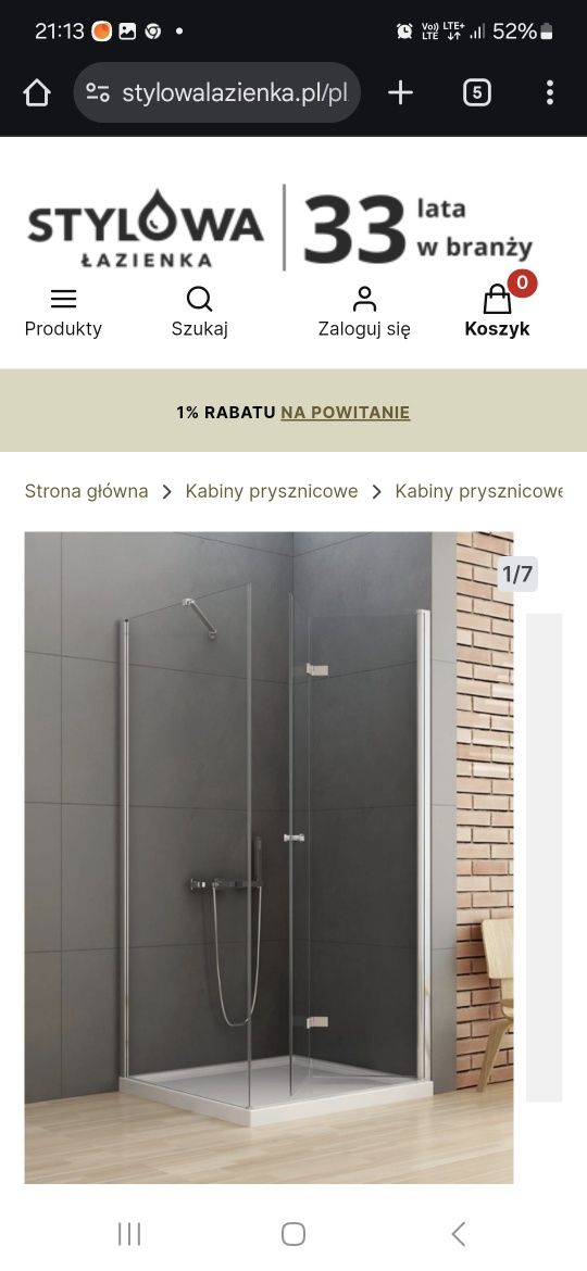 Kabina prysznicowa soleo 70x80x190