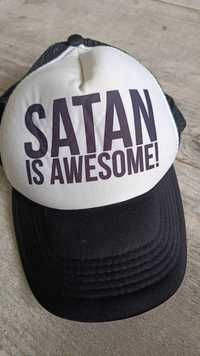 Czapka z daszkiem, metal punk,  Satan is awesome!