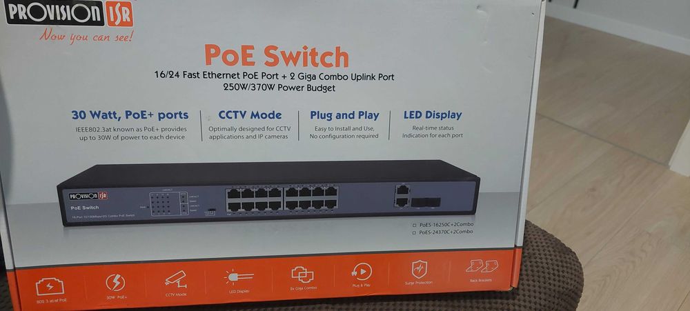 Provision Switch PoE PoES 16250C +2combo