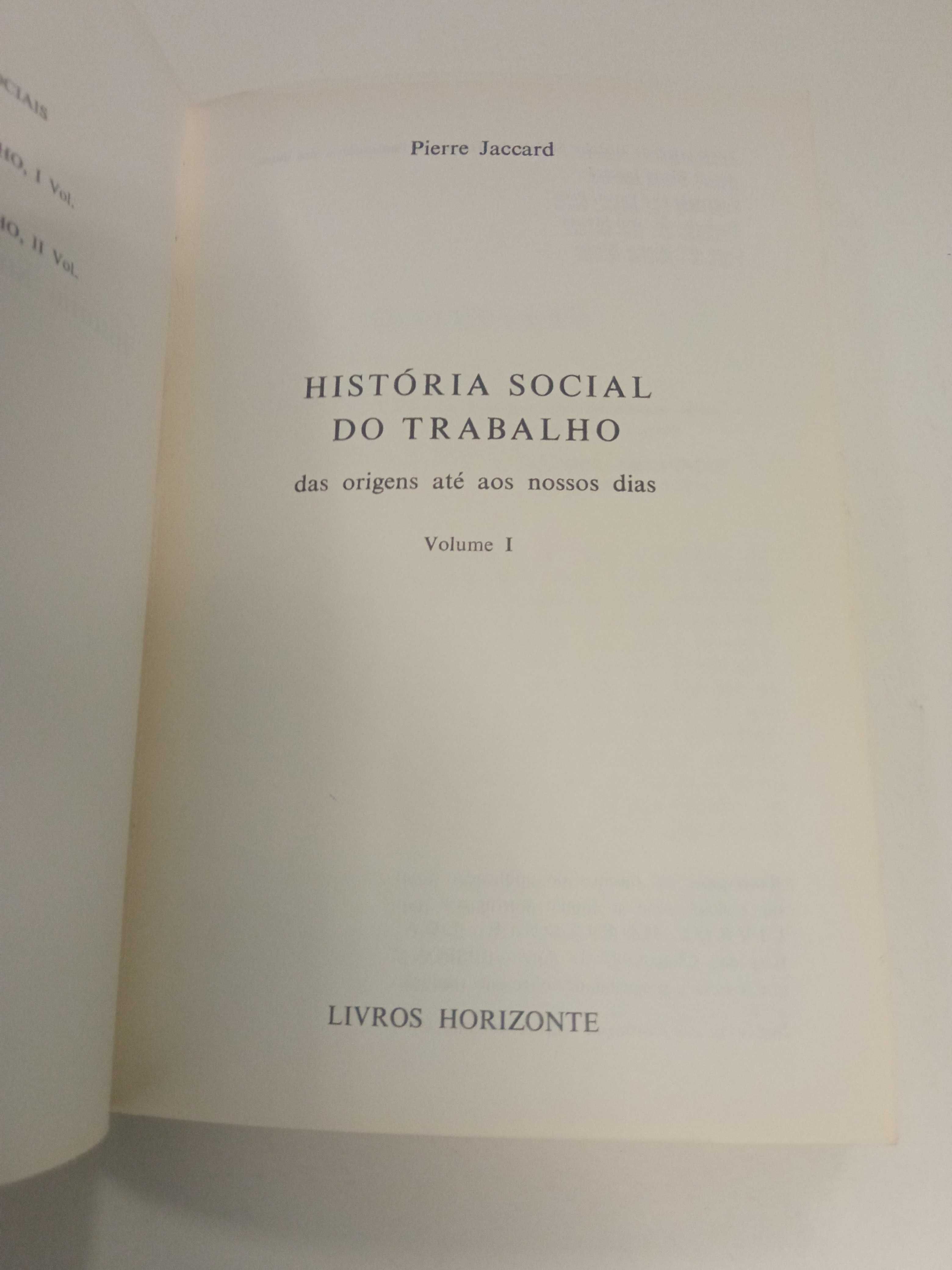 História Social do Trabalho, de Pierre Jaccard