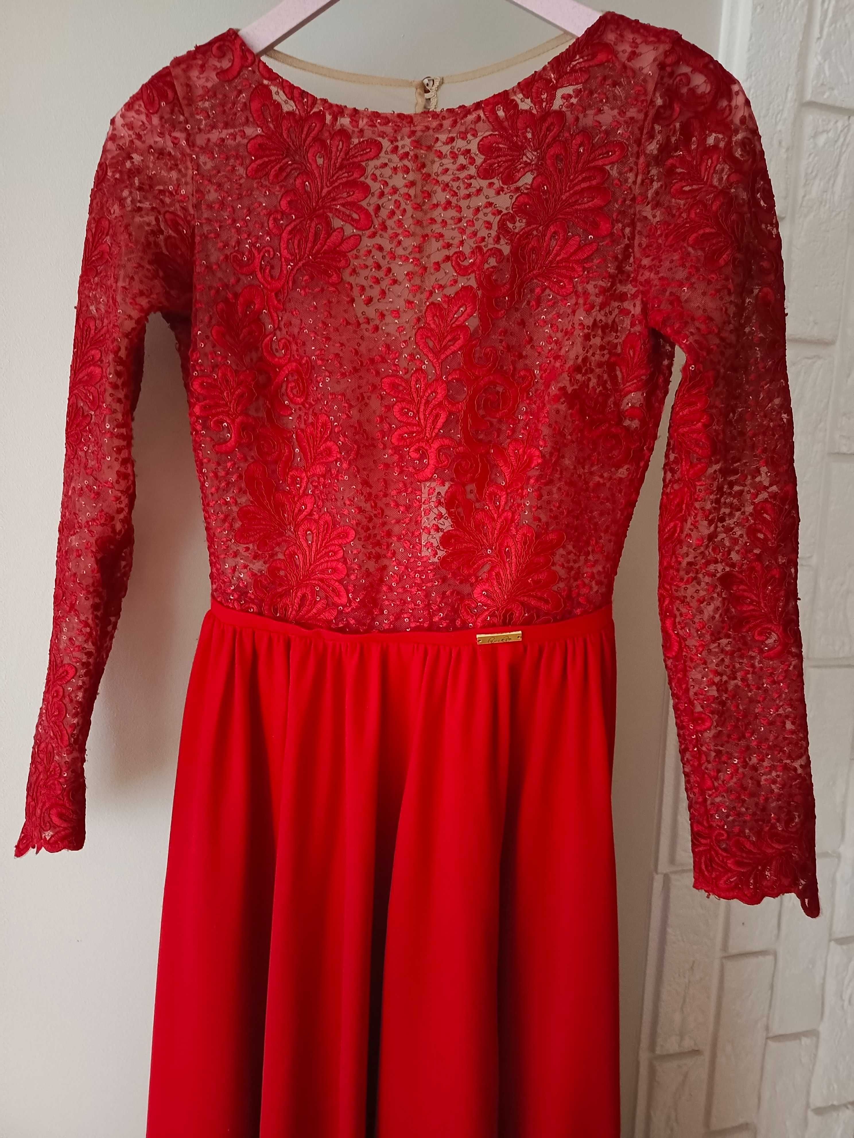 Suknia czerwona Lavika XS