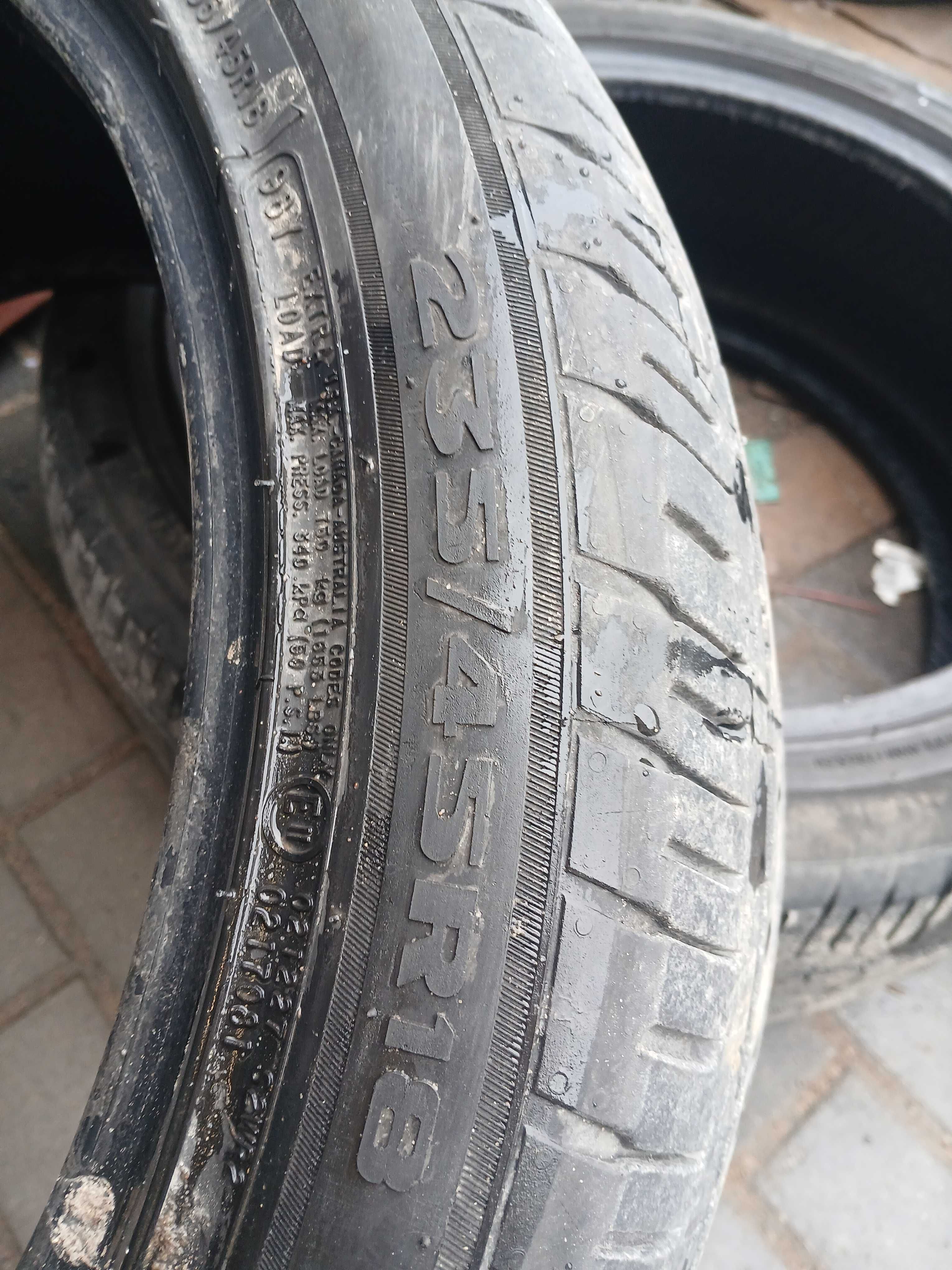 2x używane opony letnie 235/45 R18 Avon Gwarancja Montaż