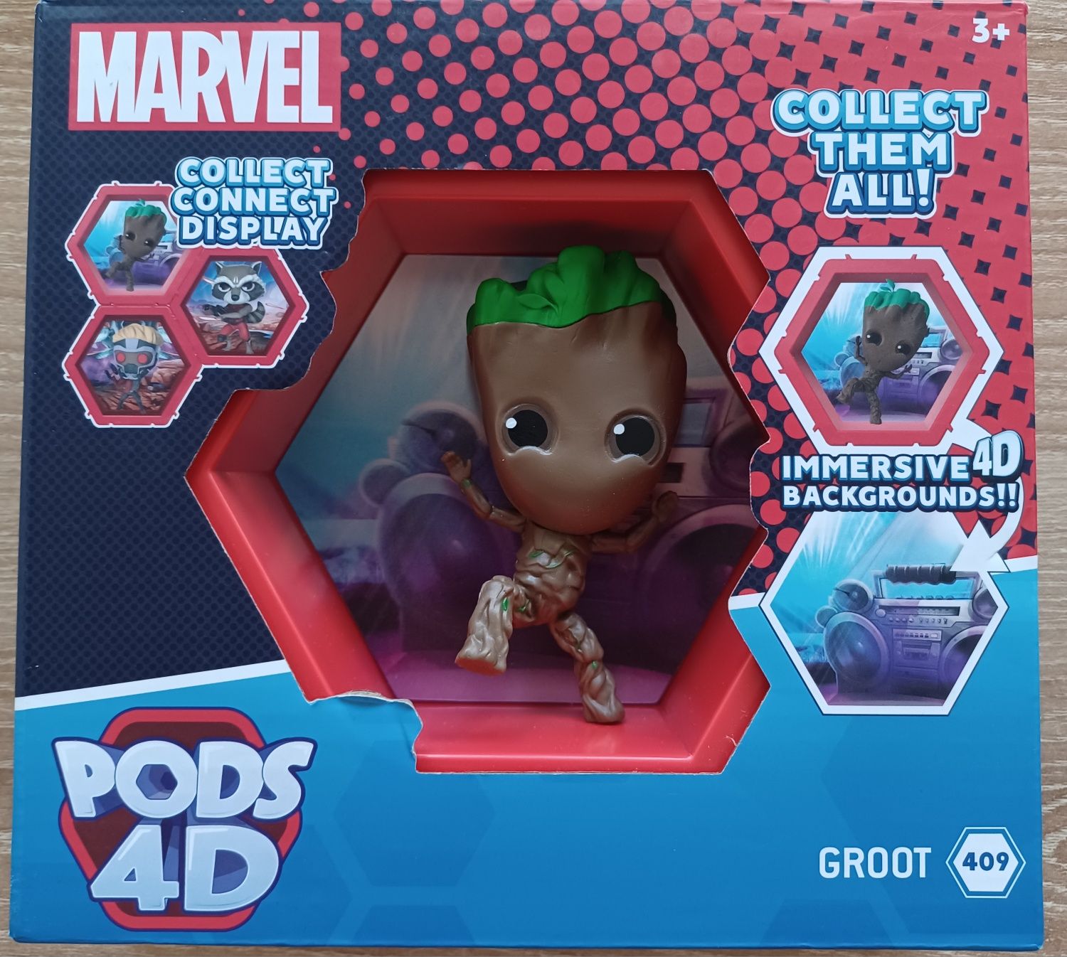 Figurka GROOT Pods 4D Marvel 3+
