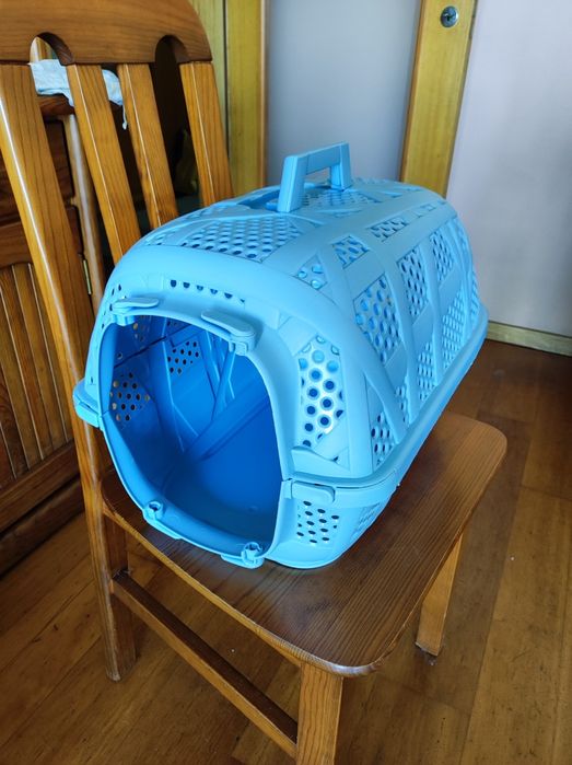 Transportadora para Gato ou Cão Pequeno Azul
