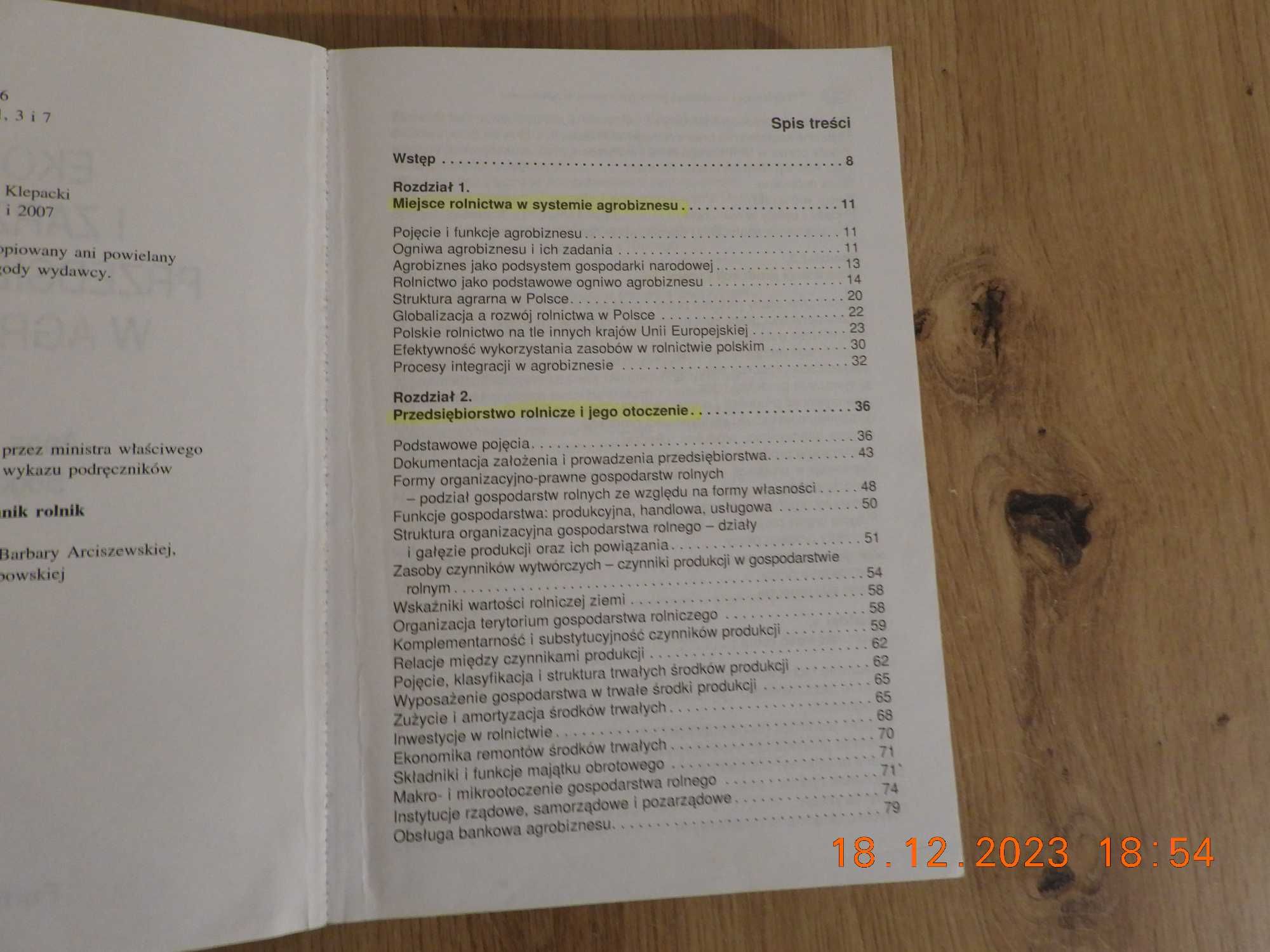 Ekonomika i zarządzanie przedsiębiorstwem w agrobiznesie. B. Klepacki