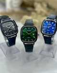 Годинник чорний з зеленим циферблатом Casio, Часы Касио