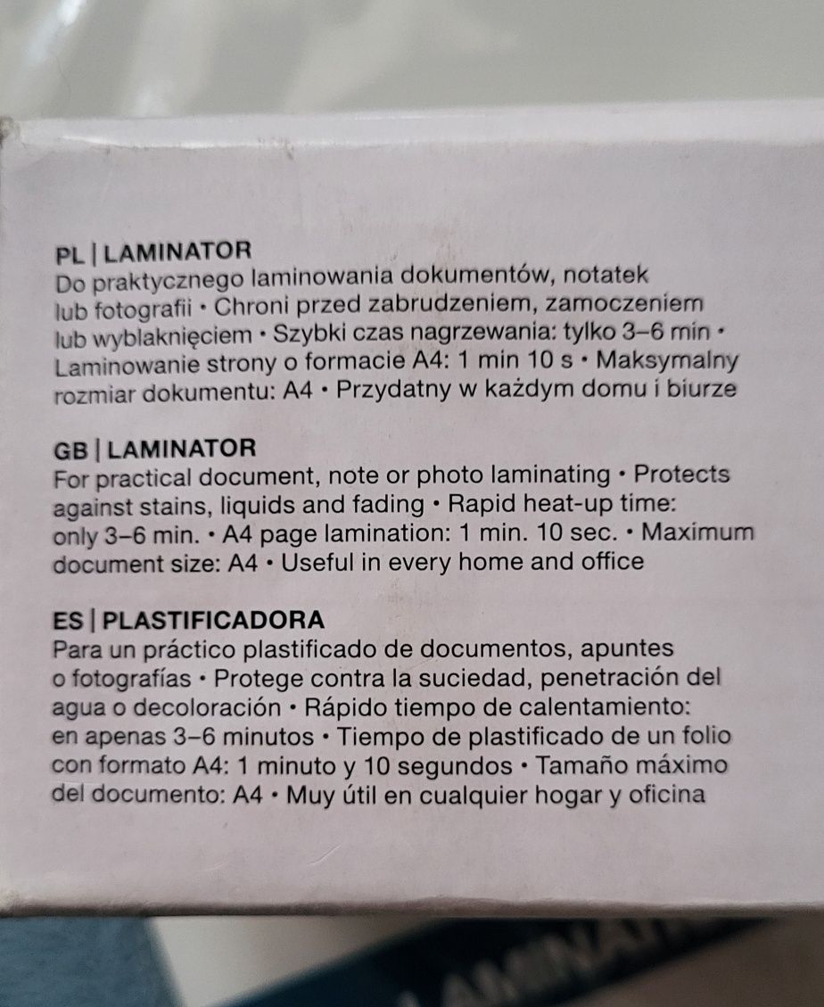 Nowy Laminator A4 + Gratis!
