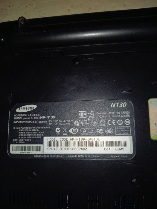 Notebook samsung N130