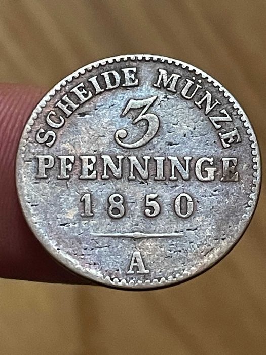 moeda da Prússia 1850