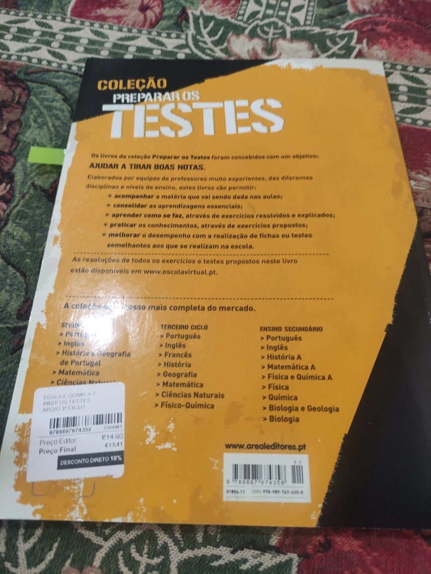 Preparar os testes físico química 7 ano