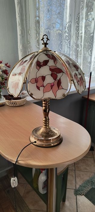 Lampka nocna stołowa szklana