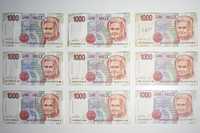 Notas de 1.000 Liras de Itália