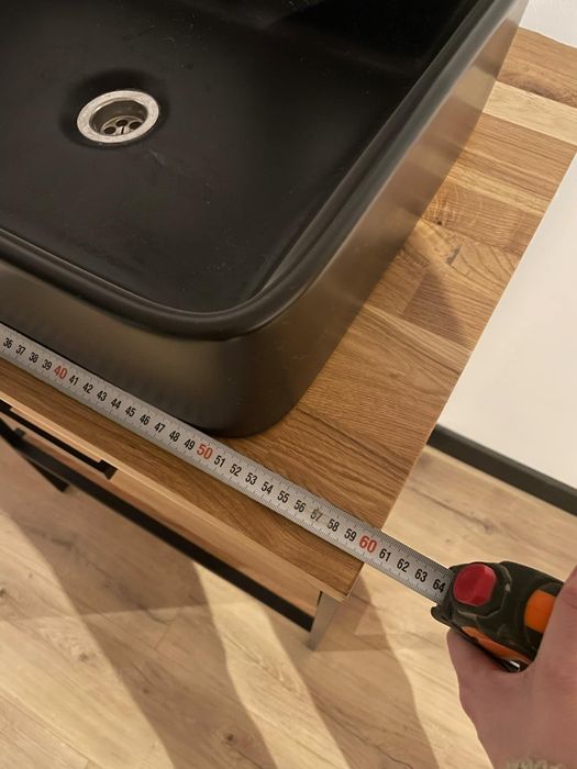 Zestaw umywalka z szafką, bateria loft