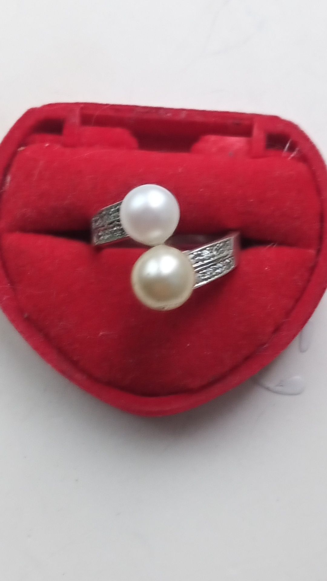 Srebrny pierścionek z perłą rozmiar: 13